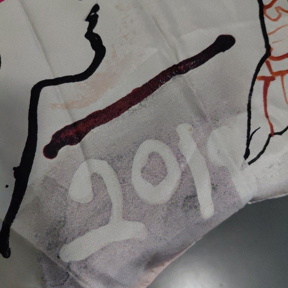 2019 Talbot Breast Cancer Gladys Perint Palmer Silk Scarf RARE Silk Modern Art - Picture 2 of 10